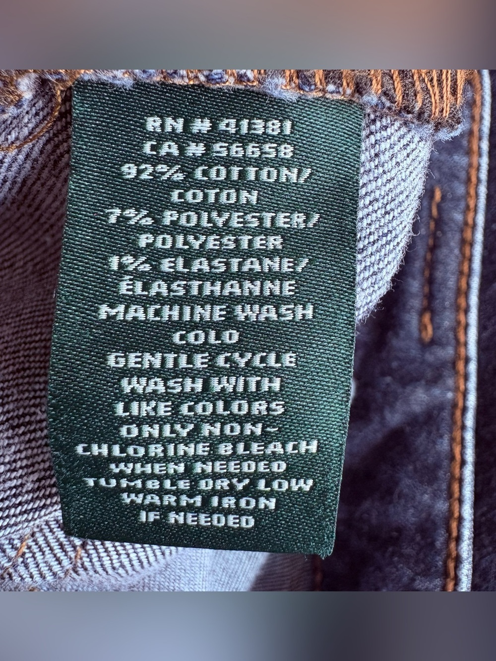 Lauren Ralph Lauren dark wash straight leg denim jeans size 8 - Picture 7 of 8